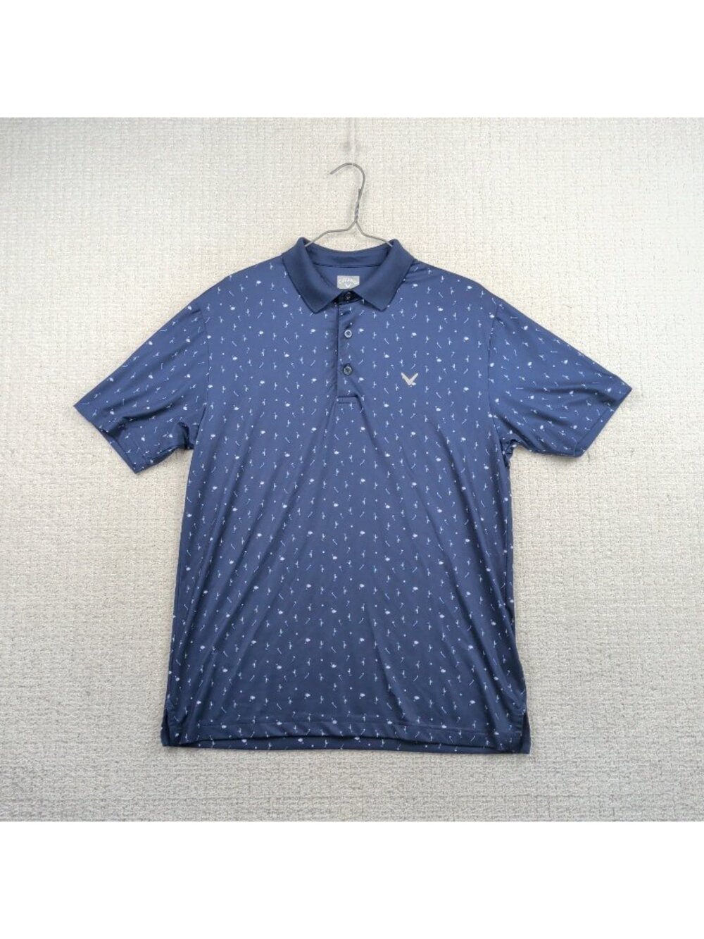 Callaway Opti-Dri Tropical Cocktail Drinks AOP Golf Polo Mens Sz S Performance